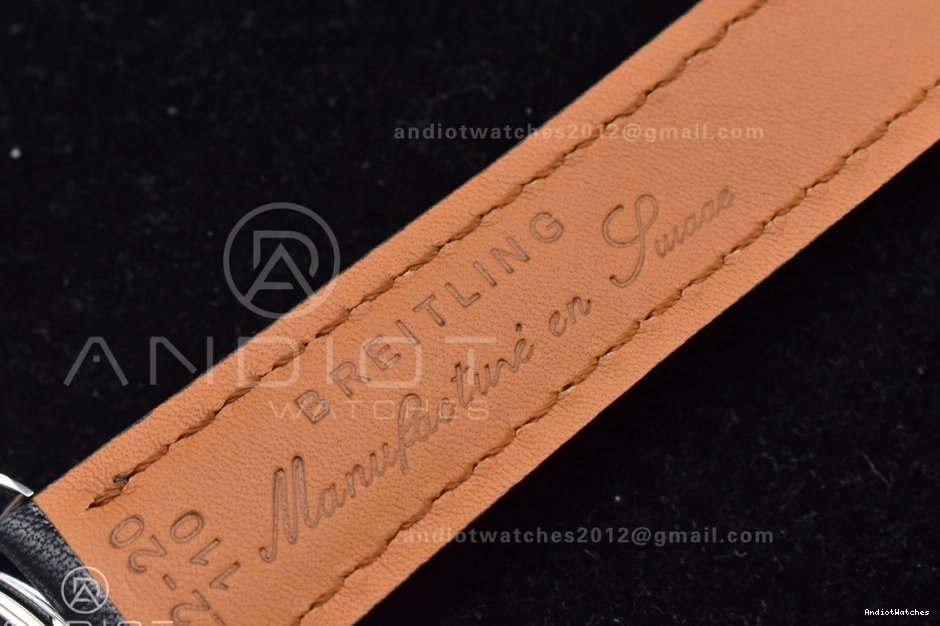 on Bracelet Navitimer 43mm BLS Black Edition 1 916 SS A Best Popular Dial Leather 1:1 0427